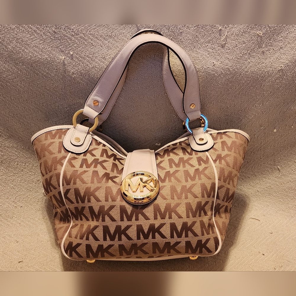 Michael Korse handbag Cream/Brown/Tan